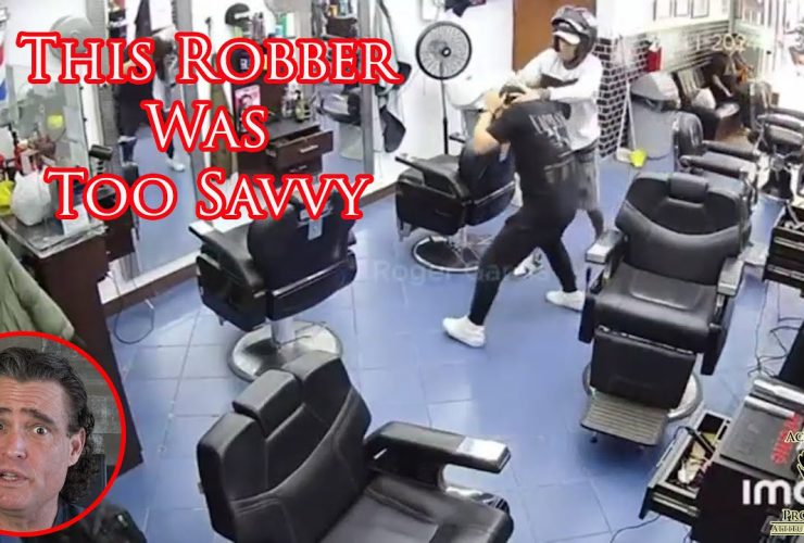 Barbershop Employee Goes For Disarm Against Armed Robber