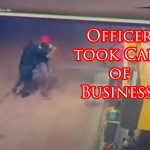 Cop Tackles Robber Armed With A Large Knife