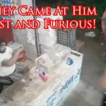 Shopkeeper Has to Think Fast Against 5 Armed Robbers