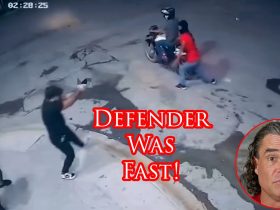 Defender Wrecks Robber Who Telegraphed His Intentions