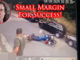 Defender Beats Armed Robber By Inches and Split Second