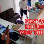 Defender Struggles to Get Fight Stopping Hits During Armed Robbery