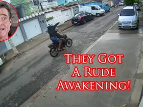 Defender Puts Moto Robber Under His Wheels!