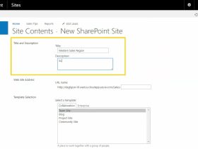 Creating a SharePoint Site/Subsite