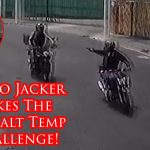 Defender Waits His Turn to Drop Moto Jacker