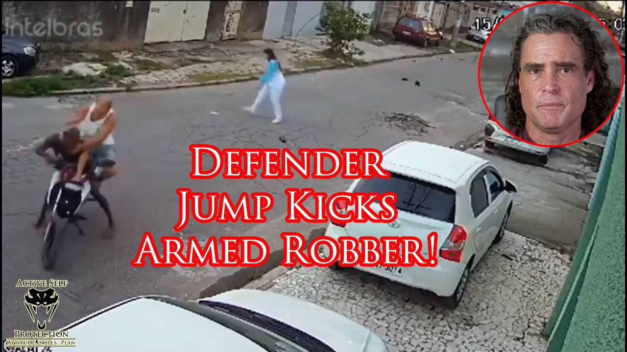 Motorcycle Robbery Attempt Stops When Defender Fights Back