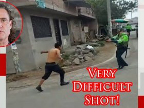 Aggressive Knife-Wielding Man Stopped By Lucky Officers