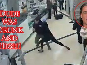 Brave Traveler Fights Man Trying To Dodge Security Checkpoint!