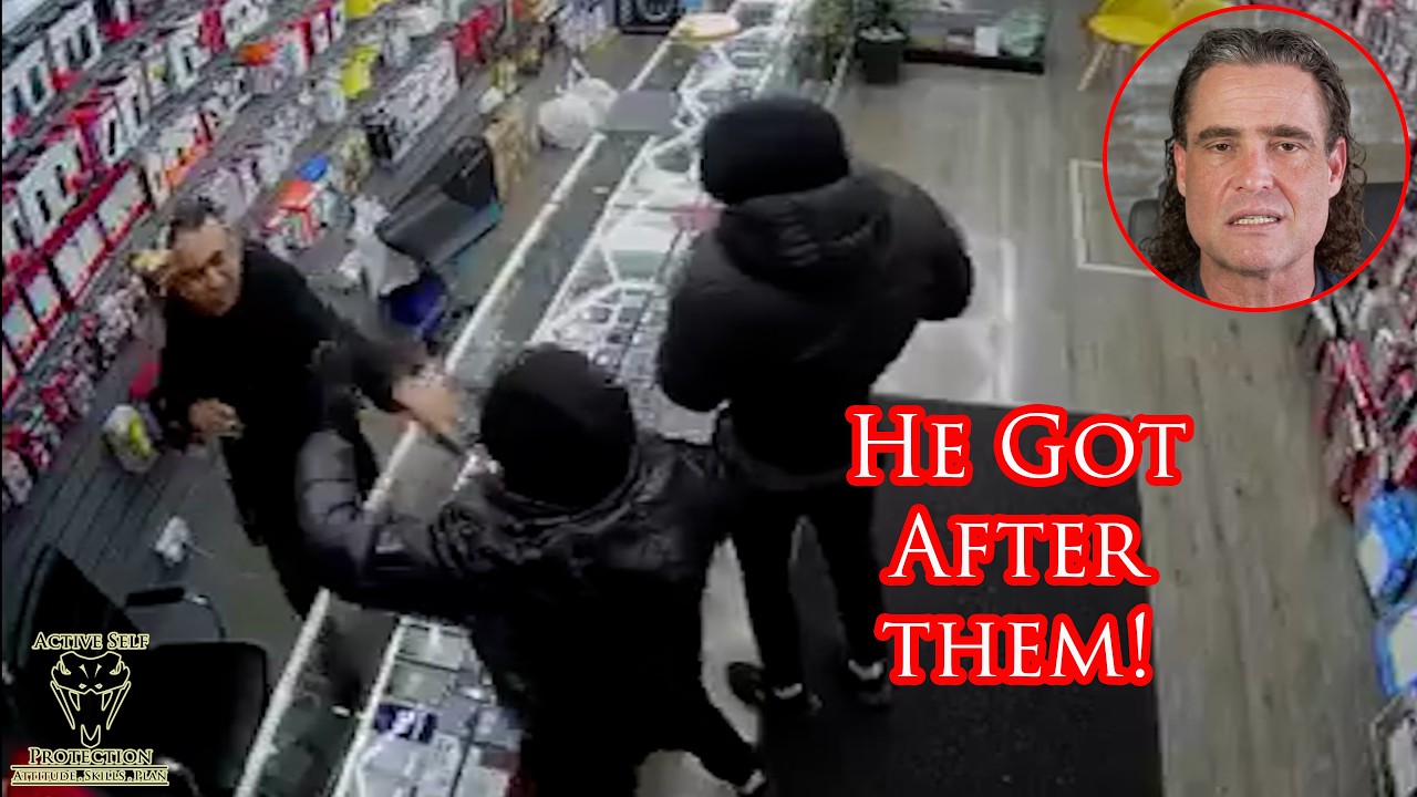 Shopkeep Puts Some Licks On Armed Robbers