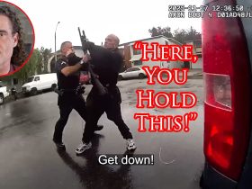LAPD Officer Practically Hands His Shotgun To Perp