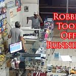 Clerk Sends Armed Robber Scrambling