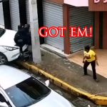 Fed Up Hero Runs Over Robbers