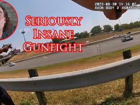 San Antonio Officers Faced With Insane Man Shooting Into Traffic
