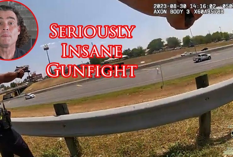 San Antonio Officers Faced With Insane Man Shooting Into Traffic