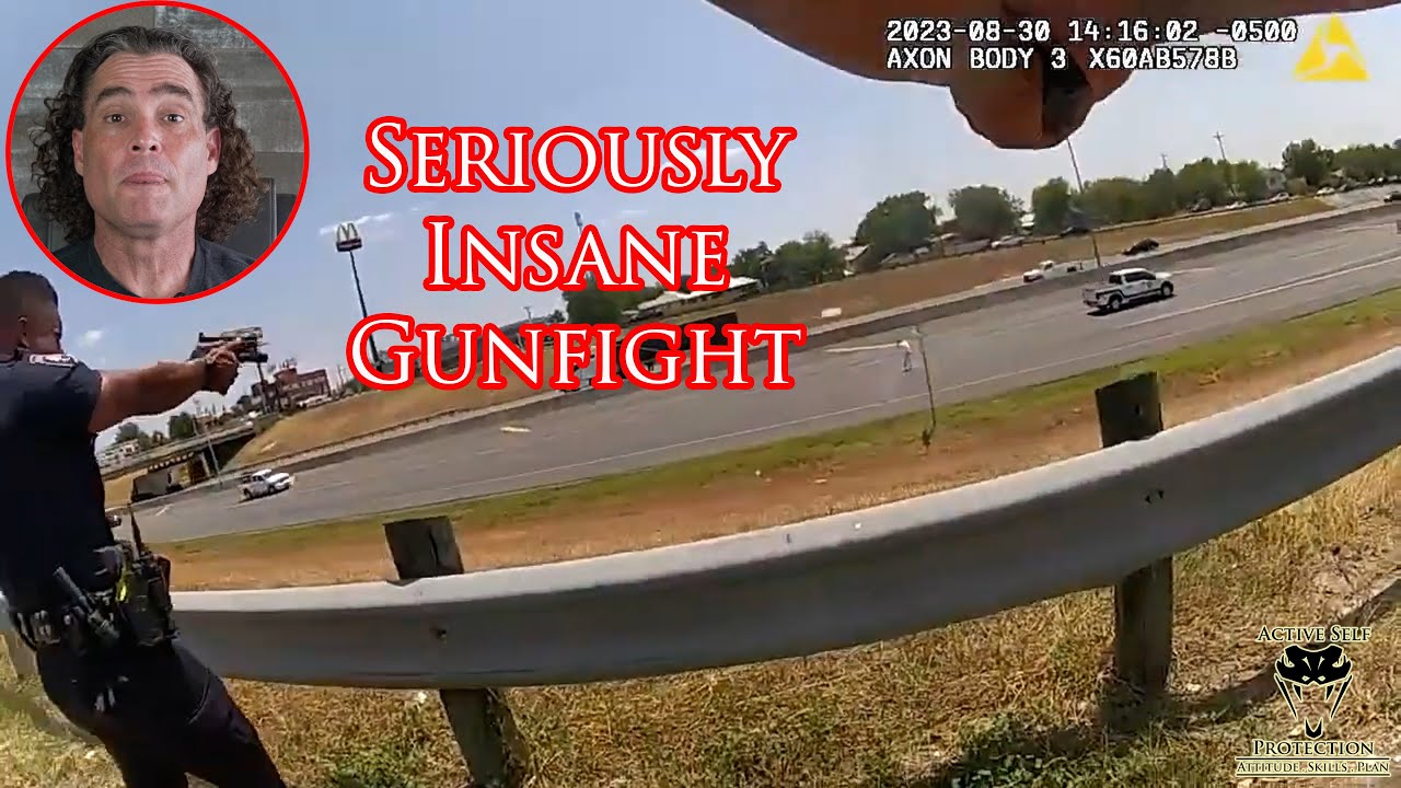 San Antonio Officers Faced With Insane Man Shooting Into Traffic