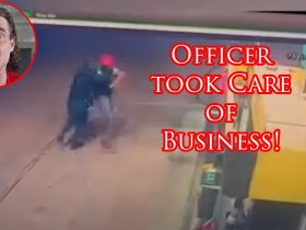 Cop Tackles Robber Armed With A Large Knife