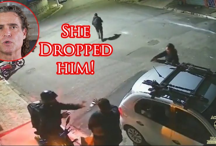 Off Duty Stops Armed Robber Threatening Her Husband!