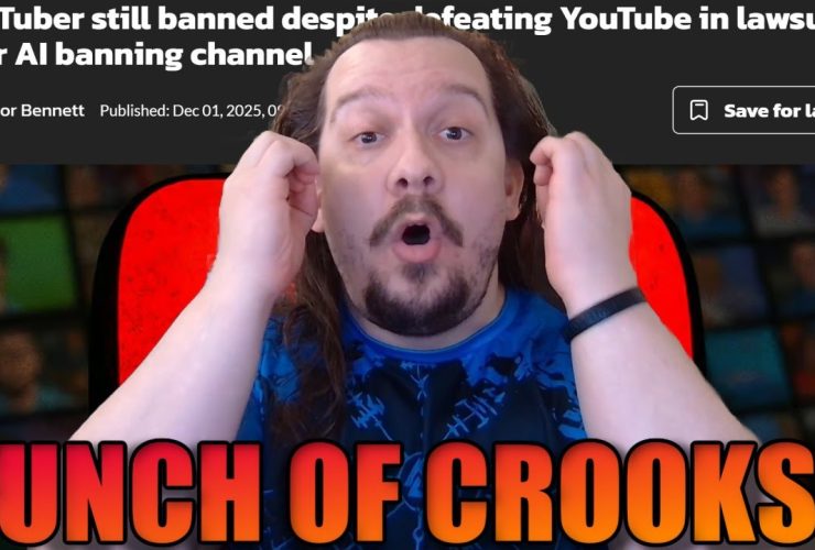 YouTuber BANNED Despite Winning Lawsuit Against YouTube! #YouTubeAIWrongedCreators