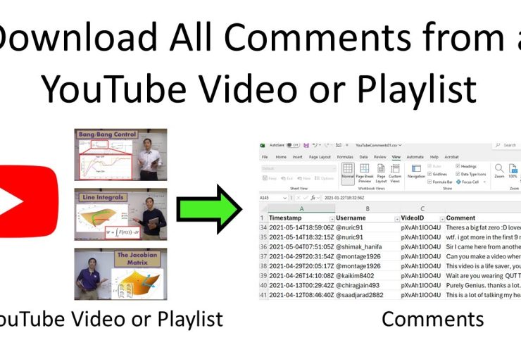 Download All Comments from a YouTube Video or Playlist