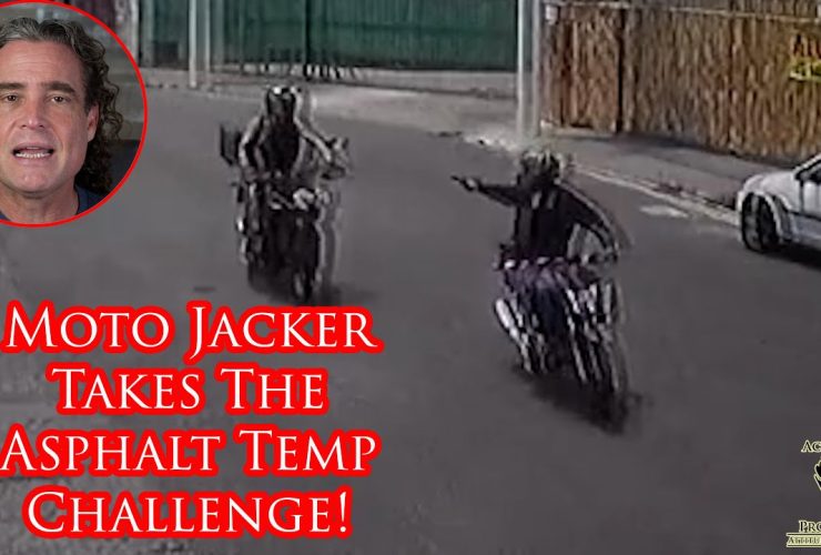 Defender Waits His Turn to Drop Moto Jacker