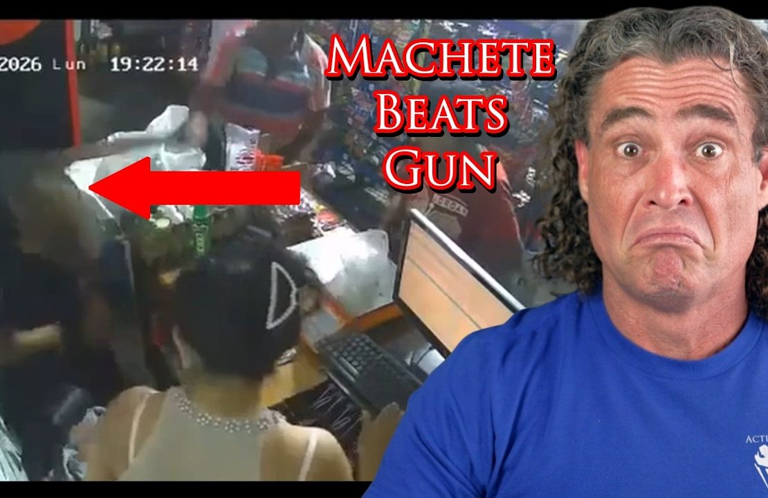 Armed Robber Takes A MACHETE To The DOME | Active Self Protection